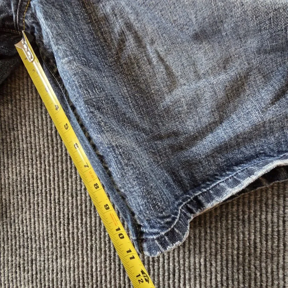 Y2K Vintage Akademiks Jeanius Mens Jean Shorts Size 40 Acid Wash